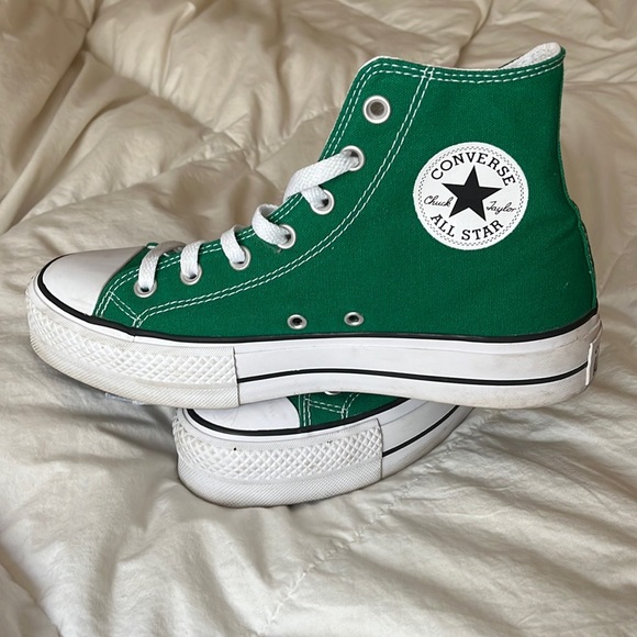 Converse Shoes - Green High-Top Converse :)
